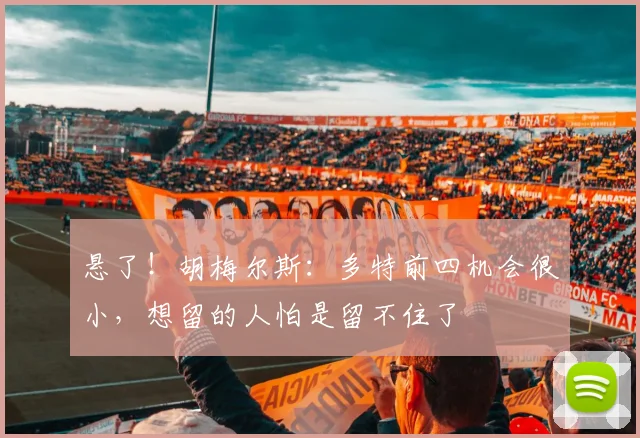 悬了！胡梅尔斯：多特前四机会很小，想留的人怕是留不住了